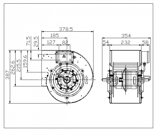 Ventilator centrifugal DDM 9/7 E6G3603 3F 4P 1V
