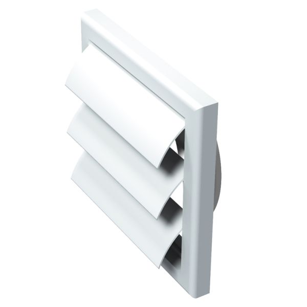 Gravity grille 142x142mm, Ø125 mm, PVC