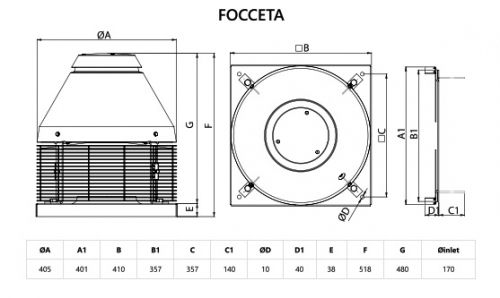 Turelă Evacuare Gaze Fierbinți FOCCETA
