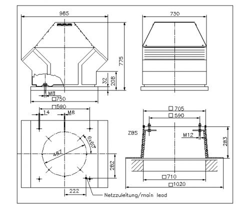 Centrifugal roof fans - RDM 3E-5663-63-16