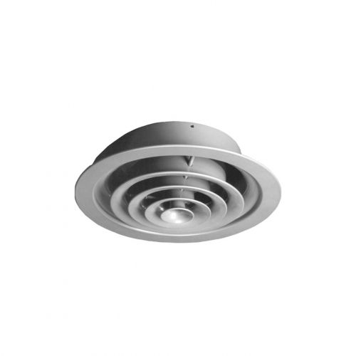 Grilă Circulară de Plafon RF-A 150mm — Fixare Șuruburi Vizibile, Titanium Mat, Ø150mm