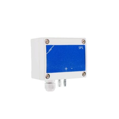 SPS-G-2K0 — traductor presiune diferențială 8 game selectabile 0–2.000 Pa, ieșire analogică + Modbus RTU, IP54
