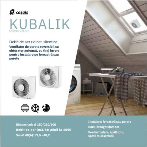 Extractor Axial Reversibil KUBALIK 300 – 1050 m³/h